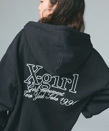 X-girl | EMBROIDERED LOGO ZIP UP SWEAT HOODIE(パーカー)