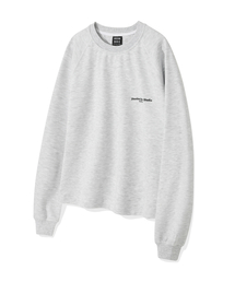 NOMBRE（ノンブレ）の「バックプリントポイントスウェットクロップTシャツ[ホワイトメランジ]（スウェット）」