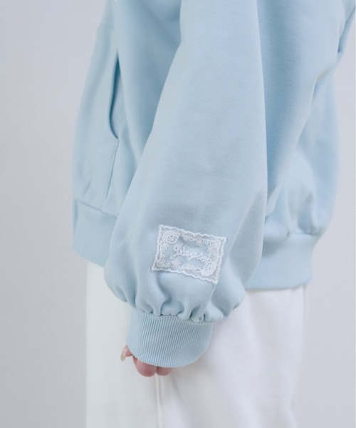 セール】【apresjour mignon soie】tiny wish hoodie/パールロゴ