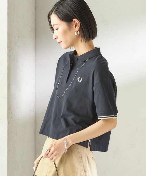 FRED PERRY(フレッドペリー)の「FRED PERRY:G2174SHEER TIPPED POLO(ポロシャツ・レディース・ネイビー/ホワイト・ONE SIZE)」の16枚目の写真