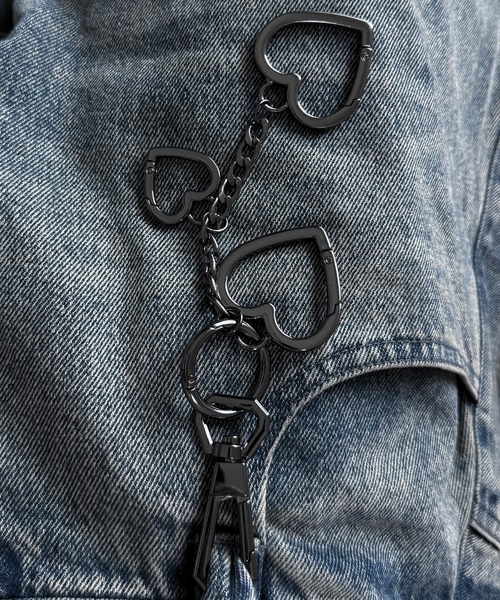 VELNUS】Triple Star/Heart Carabiner Keychain / 3連スター/ハート