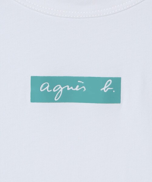 agnes b.(アニエスベー)の「キッズ ボックスロゴ プリント コットン 半袖 Tシャツ "Domi"(Tシャツ/カットソー・キッズ・ホワイト・4YEAR/6YEAR/12YEAR/8YEAR/10YEAR)」の6枚目の写真