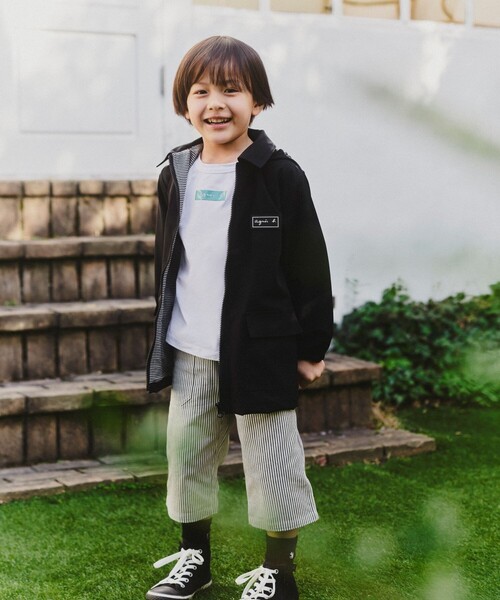 agnes b.(アニエスベー)の「キッズ ボックスロゴ プリント コットン 半袖 Tシャツ "Domi"(Tシャツ/カットソー・キッズ・ホワイト・4YEAR/6YEAR/12YEAR/8YEAR/10YEAR)」の7枚目の写真