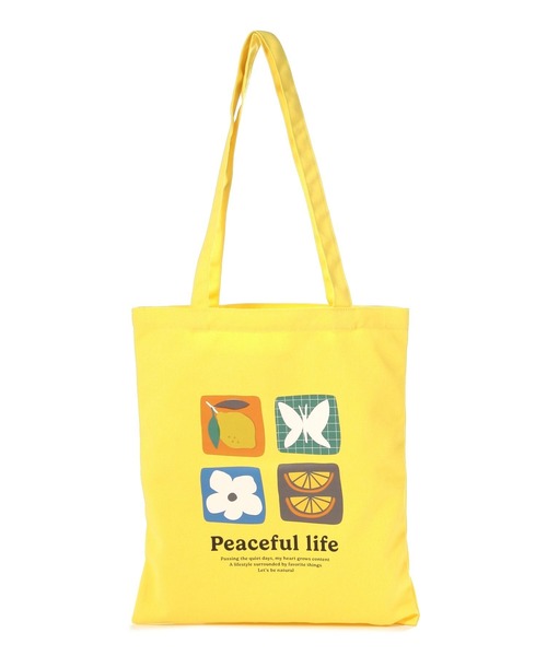 LAKOLE（ラコレ）の「[FRUITS AND BLOOM]トートバッグ / 612276（トートバッグ・レディース・ブルー/イエロー・FREE）」の12枚目の写真