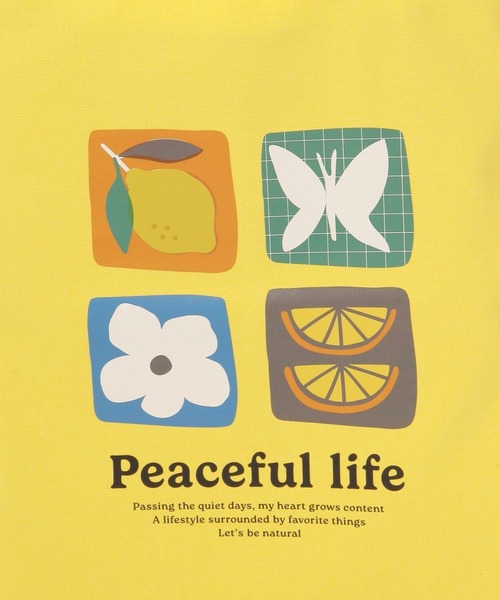 LAKOLE（ラコレ）の「[FRUITS AND BLOOM]トートバッグ / 612276（トートバッグ・レディース・ブルー/イエロー・FREE）」の10枚目の写真