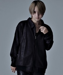 LOUIS CHAVLON（ルイシャブロン）の「『LOUIS CHAVLON/ルイシャブロン』レザー風ダンボール衿付きブルゾン（ブルゾン）」