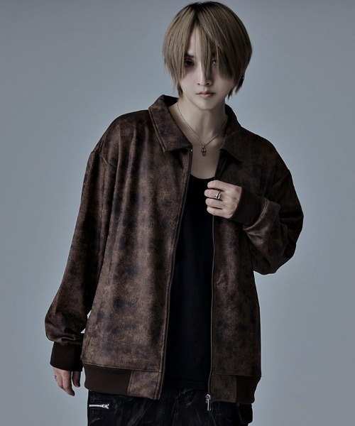 SILVER BULLET（シルバーバレット）の「『LOUIS CHAVLON/ルイシャブロン』レザー風ダンボール衿付きブルゾン（ブルゾン・メンズ・ブラック/ブラウン・M/L/LL）」の17枚目の写真