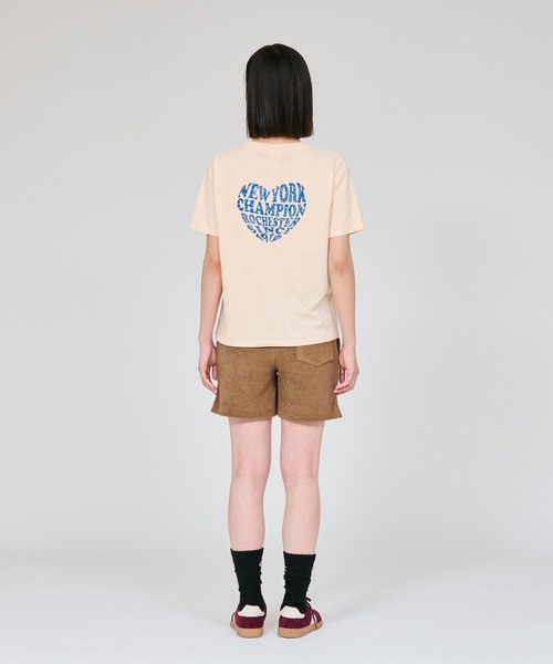 Champion(チャンピオン)の「【Champion/チャンピオン】レディース ショートスリーブTシャツ(Tシャツ/カットソー・レディース・ライトオレンジ系1/ブラック/ホワイト/オートミール・LARGE/MEDIUM)」の9枚目の写真