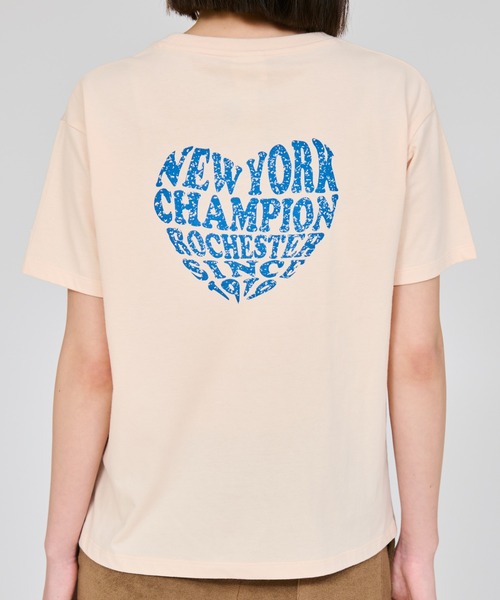 Champion(チャンピオン)の「【Champion/チャンピオン】レディース ショートスリーブTシャツ(Tシャツ/カットソー・レディース・ライトオレンジ系1/ブラック/ホワイト/オートミール・LARGE/MEDIUM)」の5枚目の写真