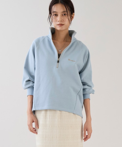 marmors(マルモア)の「【marmors】ハーフジップスウェット(スウェット・レディース・イエロー/サックスブルー/ブラウン・36)」の2枚目の写真