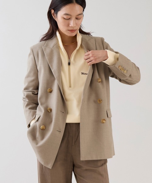 marmors(マルモア)の「【marmors】ハーフジップスウェット(スウェット・レディース・イエロー/サックスブルー/ブラウン・36)」の16枚目の写真