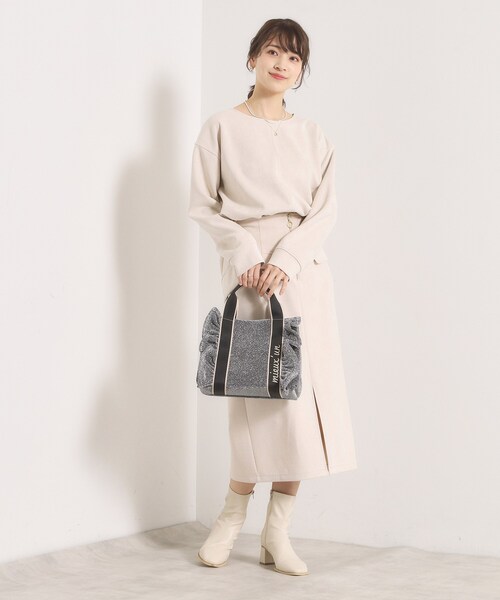 ITS'DEMO（イッツデモ）の「フリルテープミニトート（ハンドバッグ・レディース・シルバー/ピンク系/ベージュ/ブラック・00）」の6枚目の写真