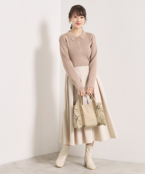 ITS'DEMO（イッツデモ）の「フリルテープミニトート（ハンドバッグ・レディース・シルバー/ピンク系/ベージュ/ブラック・00）」の10枚目の写真