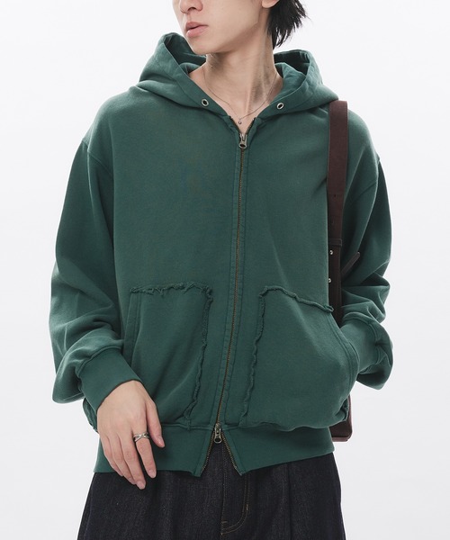 Double-Zip Colorway Hoodie / ダブルジップ裏毛カラーフーディー
