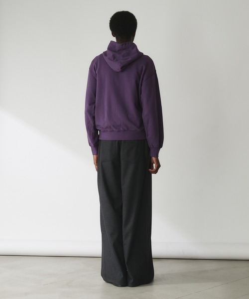 Adoon plain（アドーンプレーン）の「Double-Zip Colorway Hoodie / ダブルジップ裏毛カラーフーディー（パーカー・メンズ・パープル/ボルドー/ブラウン/グリーン・LARGE/MEDIUM）」の14枚目の写真