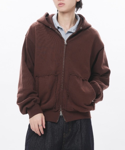 セール】Double-Zip Colorway Hoodie / ダブルジップ裏毛カラー