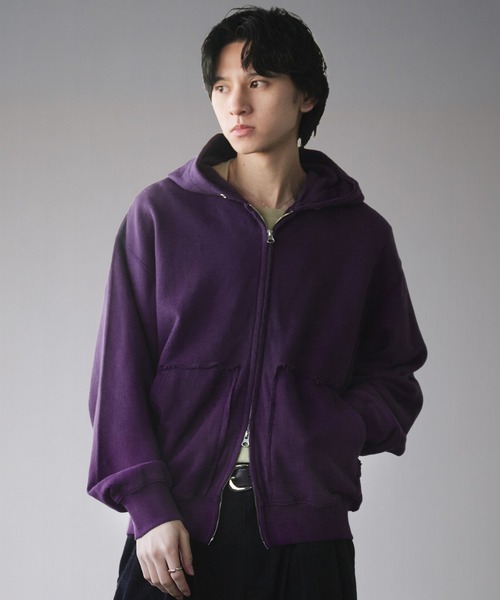 セール】Double-Zip Colorway Hoodie / ダブルジップ裏毛カラー