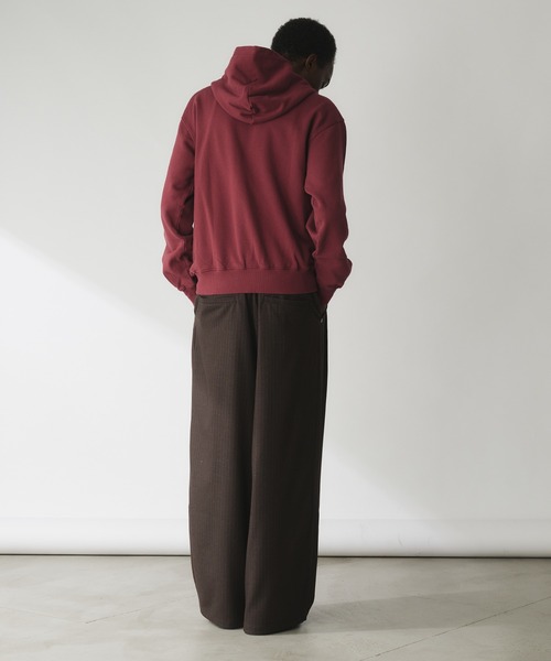 Adoon plain（アドーンプレーン）の「Double-Zip Colorway Hoodie / ダブルジップ裏毛カラーフーディー（パーカー・メンズ・パープル/ボルドー/ブラウン/グリーン・LARGE/MEDIUM）」の22枚目の写真