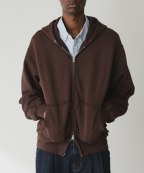 セール】Double-Zip Colorway Hoodie / ダブルジップ裏毛カラー