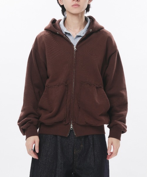 セール】Double-Zip Colorway Hoodie / ダブルジップ裏毛カラー