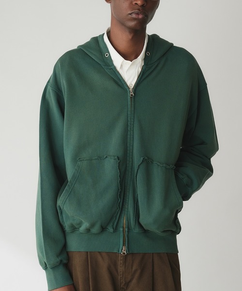 セール】Double-Zip Colorway Hoodie / ダブルジップ裏毛カラー