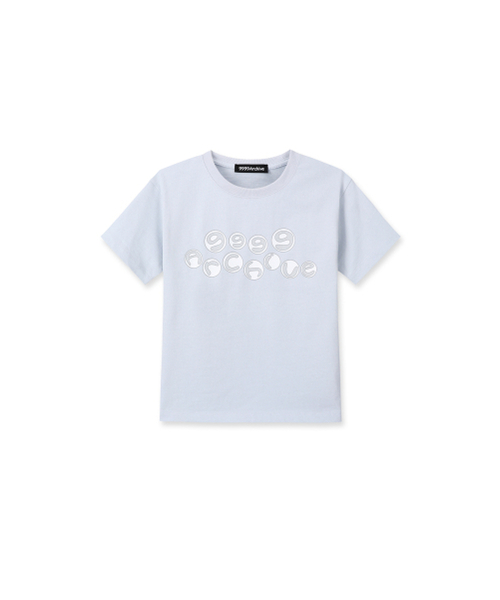 9999ARCHIVE(9999アーカイブ)の「Bubble Logo T(Tシャツ/カットソー・レディース・スカイブルー・1/2)」の2枚目の写真