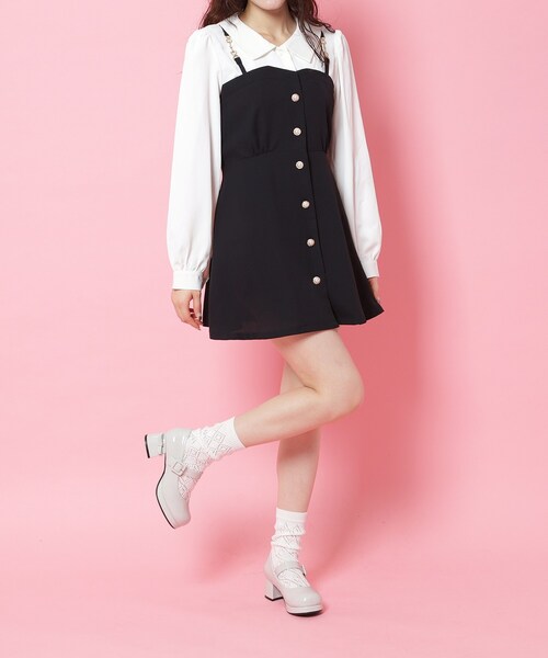 cs T&P(シーエスティーアンドピー)の「バレエコアストラップ付リボン付きパンプス(パンプス・レディース・アイボリー系1/グレー系1/ブラック系1・S/M/L/LL)」の9枚目の写真