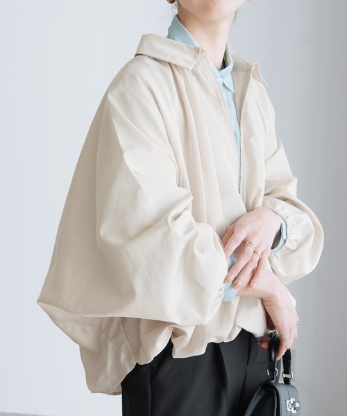 reca（レカ）の「パフスリーブドルマンジャケット（その他アウター・レディース・アイボリー/ブラック/カーキ・M）」の4枚目の写真