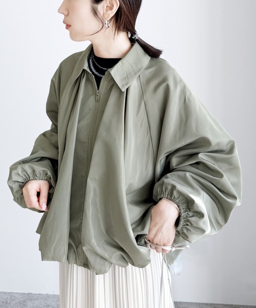 reca（レカ）の「パフスリーブドルマンジャケット（その他アウター・レディース・アイボリー/ブラック/カーキ・M）」の7枚目の写真