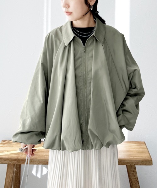 reca（レカ）の「パフスリーブドルマンジャケット（その他アウター・レディース・アイボリー/ブラック/カーキ・M）」の10枚目の写真