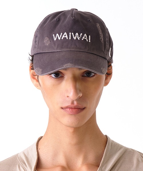 OPEN Yy(オープンワイワイ)の「【OPEN YY】WAIWAI TRUCKER CAP(キャップ・レディース・パープル/カーキ/ブラック・FREE)」の3枚目の写真