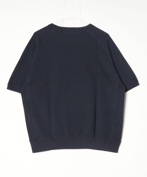 REMI RELIEF NAVY LABEL（レミレリーフネイビーレーベル）の「REMI RELIEF NAVY LABEL / レミレリーフ ネイビーレーベル：綿アクリルSSクルー：RN28369153AK[STD]（Tシャツ/カットソー・メンズ・ヘザーグレー/ネイビー/オフホワイト・M/L/S）」の4枚目の写真