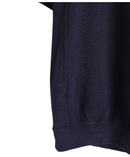 REMI RELIEF NAVY LABEL（レミレリーフネイビーレーベル）の「REMI RELIEF NAVY LABEL / レミレリーフ ネイビーレーベル：綿アクリルSSクルー：RN28369153AK[STD]（Tシャツ/カットソー・メンズ・ヘザーグレー/ネイビー/オフホワイト・M/L/S）」の5枚目の写真