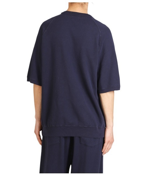 REMI RELIEF NAVY LABEL（レミレリーフネイビーレーベル）の「REMI RELIEF NAVY LABEL / レミレリーフ ネイビーレーベル：綿アクリルSSクルー：RN28369153AK[STD]（Tシャツ/カットソー・メンズ・ヘザーグレー/ネイビー/オフホワイト・M/L/S）」の11枚目の写真