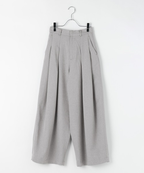 PAGEBOY（ページボーイ）の「バスケット2タックワイドパンツ（スラックス・レディース・ベージュ/グレー/ブラック・SMALL/MEDIUM）」の5枚目の写真