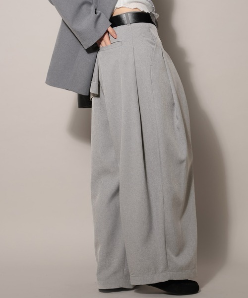 PAGEBOY（ページボーイ）の「バスケット2タックワイドパンツ（スラックス・レディース・ベージュ/グレー/ブラック・SMALL/MEDIUM）」の15枚目の写真