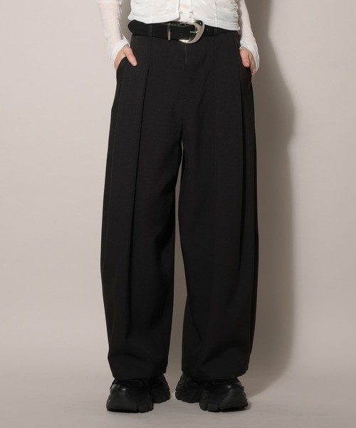 PAGEBOY（ページボーイ）の「バスケット2タックワイドパンツ（スラックス・レディース・ベージュ/グレー/ブラック・SMALL/MEDIUM）」の19枚目の写真