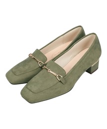 メタリック ライン ビット ヒール ローファー /62101