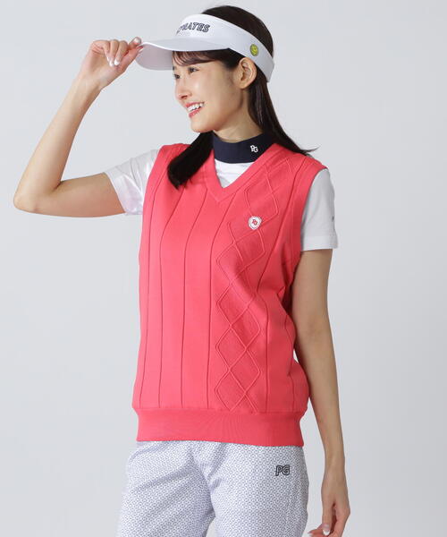 アラン柄リバーシブルベスト（ニット/セーター）｜PEARLY GATES