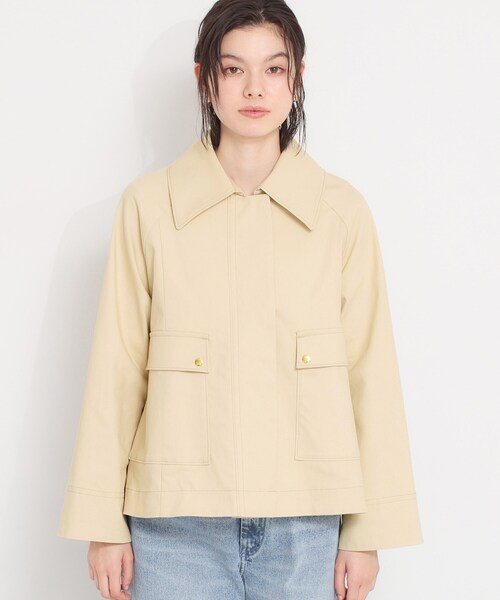 THE SHOP TK （ザ ショップ ティーケー ）の「大人かっこいい 軽やかデニム＆チノブルゾン（ブルゾン・レディース・ライトベージュ/ネイビー・12/13）」の11枚目の写真