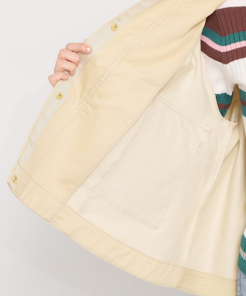 THE SHOP TK （ザ ショップ ティーケー ）の「大人かっこいい 軽やかデニム＆チノブルゾン（ブルゾン・レディース・ライトベージュ/ネイビー・12/13）」の18枚目の写真