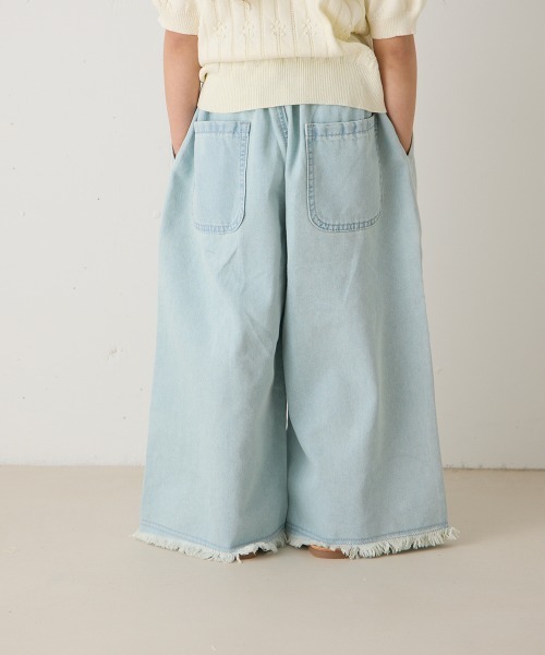 riziere（リジェール）の「フリンジエッジデニムパンツ（デニムパンツ・キッズ・ライトブルー・150/140/130/120/110/100/90）」の5枚目の写真