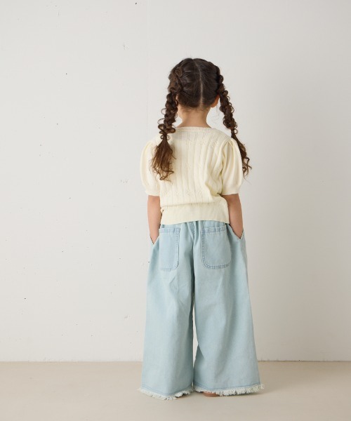 riziere（リジェール）の「フリンジエッジデニムパンツ（デニムパンツ・キッズ・ライトブルー・150/140/130/120/110/100/90）」の7枚目の写真