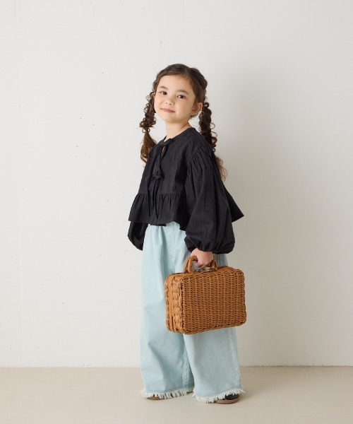 riziere（リジェール）の「フリンジエッジデニムパンツ（デニムパンツ・キッズ・ライトブルー・150/140/130/120/110/100/90）」の8枚目の写真