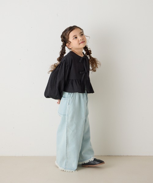 riziere（リジェール）の「フリンジエッジデニムパンツ（デニムパンツ・キッズ・ライトブルー・150/140/130/120/110/100/90）」の9枚目の写真