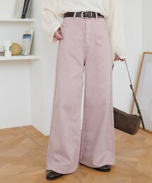 DISCOAT | カラーセミフレアパンツ(デニムパンツ)