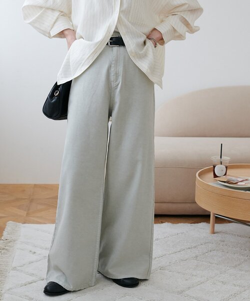 DISCOAT（ディスコート）の「カラーセミフレアパンツ（デニムパンツ・レディース・ライトグレー/ピンク・LARGE/MEDIUM/SMALL）」の7枚目の写真