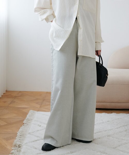 DISCOAT（ディスコート）の「カラーセミフレアパンツ（デニムパンツ・レディース・ライトグレー/ピンク・LARGE/MEDIUM/SMALL）」の11枚目の写真