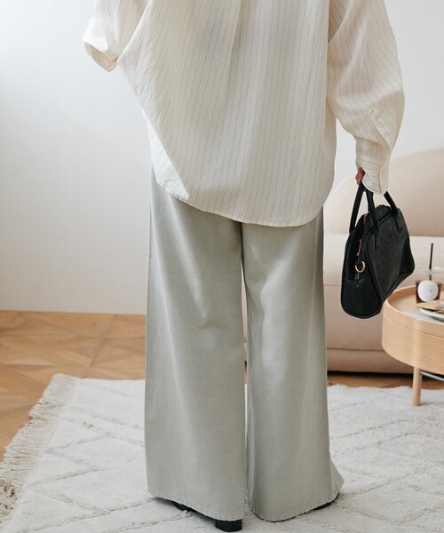 DISCOAT（ディスコート）の「カラーセミフレアパンツ（デニムパンツ・レディース・ライトグレー/ピンク・LARGE/MEDIUM/SMALL）」の13枚目の写真