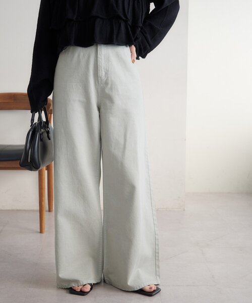 DISCOAT（ディスコート）の「カラーセミフレアパンツ（デニムパンツ・レディース・ライトグレー/ピンク・LARGE/MEDIUM/SMALL）」の20枚目の写真